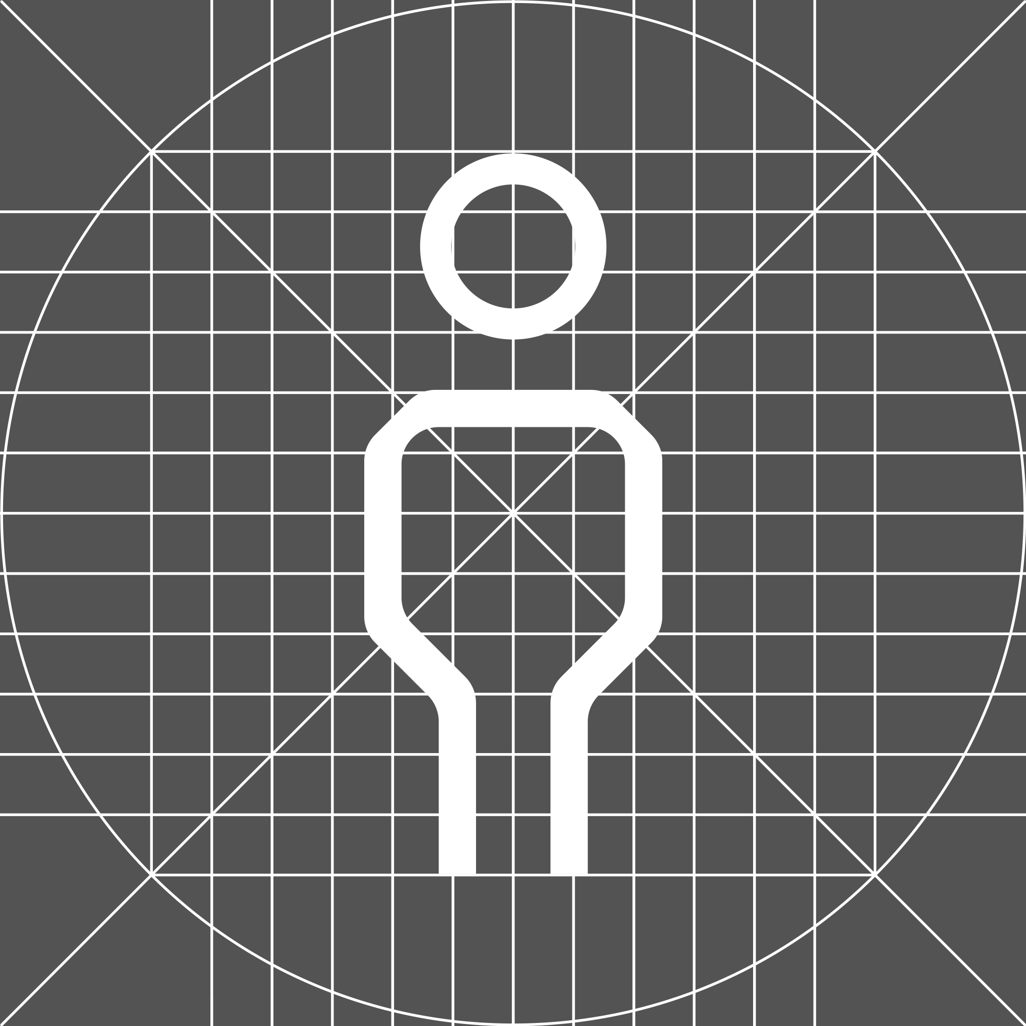 Estudo de proporção dos pictogramas em grade